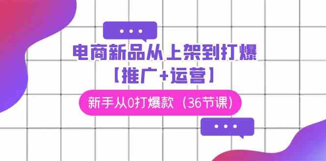 电商 新品从上架到打爆【推广+运营】，新手从0打爆款（36节课）-分享互联网最新创业兼职副业项目凌云网创