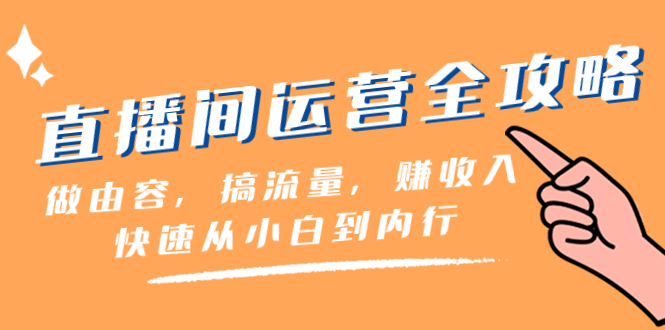 直播间-运营全攻略：做由容，搞流量，赚收入一快速从小白到内行（46节课）-分享互联网最新创业兼职副业项目凌云网创