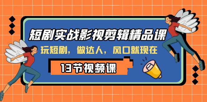 短剧实战影视剪辑精品课，玩短剧，做达人，风口就现在-分享互联网最新创业兼职副业项目凌云网创