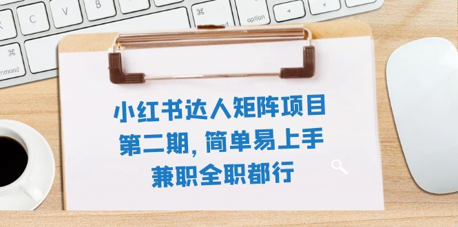 小红书达人矩阵项目第二期，简单易上手，兼职全职都行（11节课）-分享互联网最新创业兼职副业项目凌云网创