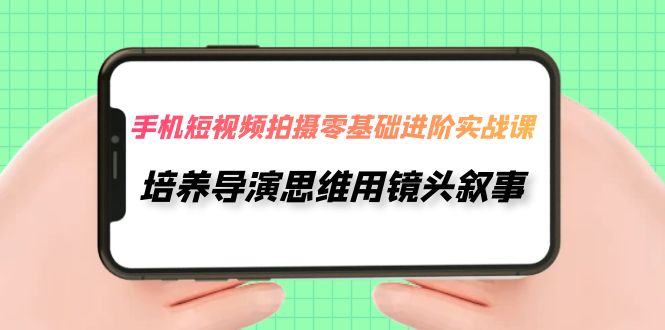 手机短视频拍摄-零基础进阶实操课，培养导演思维用镜头叙事（30节课）-分享互联网最新创业兼职副业项目凌云网创