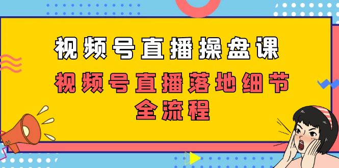 视频号直播操盘课，视频号直播落地细节全流程（27节课）-分享互联网最新创业兼职副业项目凌云网创