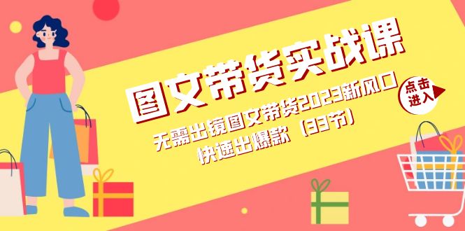 图文带货实战课：无需出镜图文带货2023新风口，快速出爆款（33节）-分享互联网最新创业兼职副业项目凌云网创