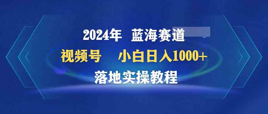 2024年蓝海赛道 视频号  小白日入1000+ 落地实操教程-分享互联网最新创业兼职副业项目凌云网创