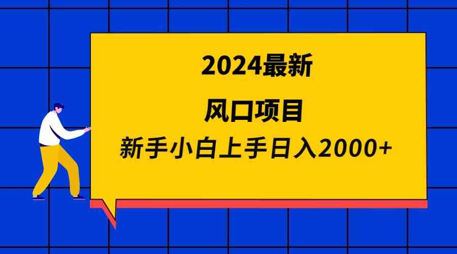 2024最新风口项目 新手小白日入2000+-分享互联网最新创业兼职副业项目凌云网创