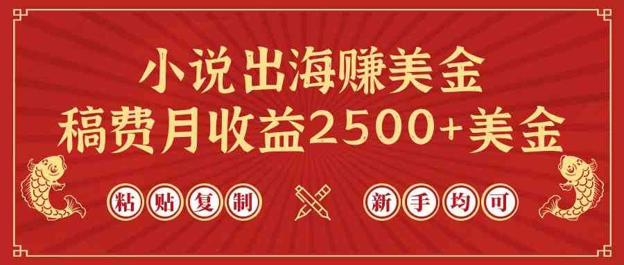 小说出海赚美金，稿费月收益2500+美金，仅需chatgpt粘贴复制，新手也能玩转-分享互联网最新创业兼职副业项目凌云网创