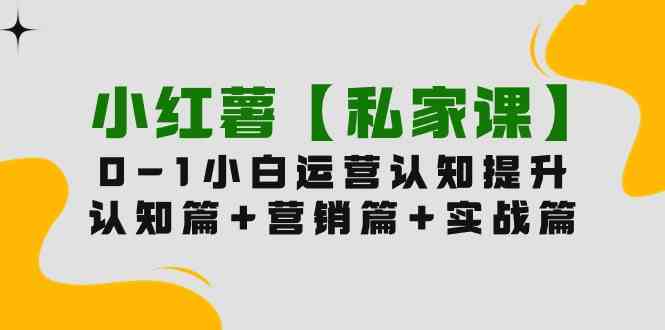 小红薯【私家课】0-1玩赚小红书内容营销，认知篇+营销篇+实战篇（11节课）-分享互联网最新创业兼职副业项目凌云网创