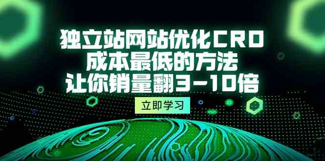 独立站网站优化CRO，成本最低的方法，让你销量翻3-10倍（5节课）-分享互联网最新创业兼职副业项目凌云网创