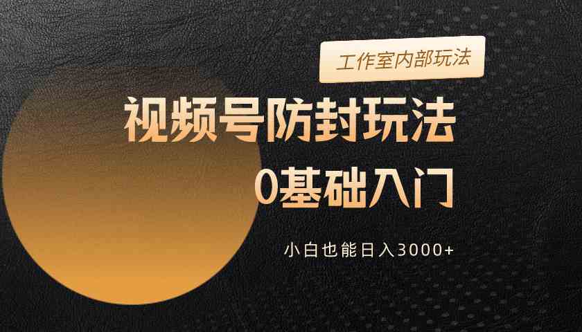 2024视频号升级防封玩法，零基础入门，小白也能日入3000+-分享互联网最新创业兼职副业项目凌云网创