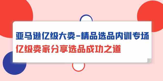 亚马逊亿级大卖-精品选品内训专场，亿级卖家分享选品成功之道-分享互联网最新创业兼职副业项目凌云网创