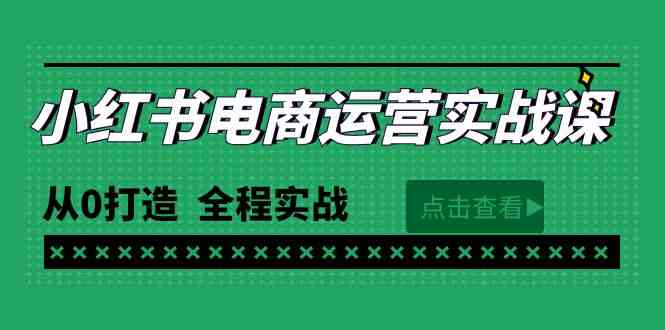 最新小红书·电商运营实战课，从0打造  全程实战（65节视频课）-分享互联网最新创业兼职副业项目凌云网创