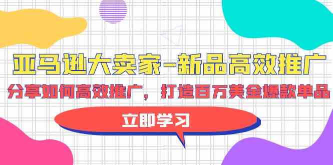 亚马逊 大卖家-新品高效推广，分享如何高效推广，打造百万美金爆款单品-分享互联网最新创业兼职副业项目凌云网创