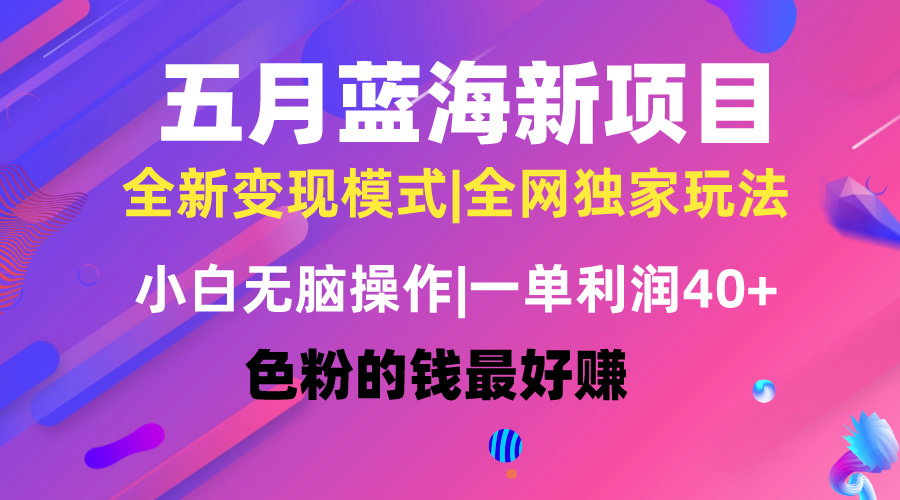 五月蓝海项目全新玩法，小白无脑操作，一天几分钟，矩阵操作，月入4万+-分享互联网最新创业兼职副业项目凌云网创