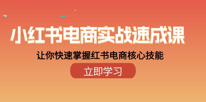 小红书电商实战速成课，让你快速掌握红书电商核心技能（28课）-分享互联网最新创业兼职副业项目凌云网创