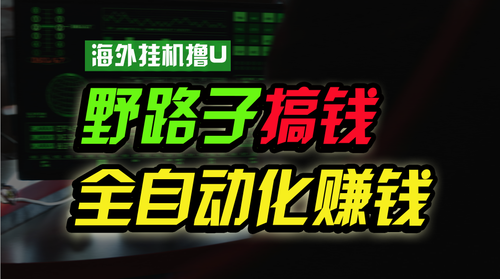 海外挂机撸U新平台，日赚8-15美元，全程无人值守，可批量放大，工作室内部项目！-分享互联网最新创业兼职副业项目凌云网创